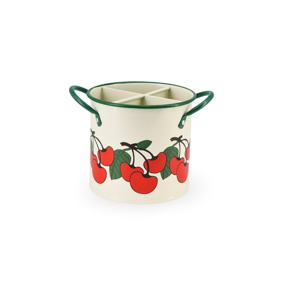 Enamel Metal Cutlery Bucket