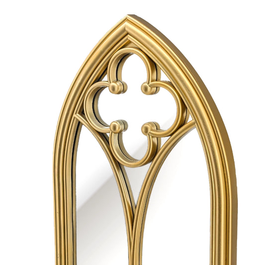Gold Plastic Framed Mirror Arch 70cm
