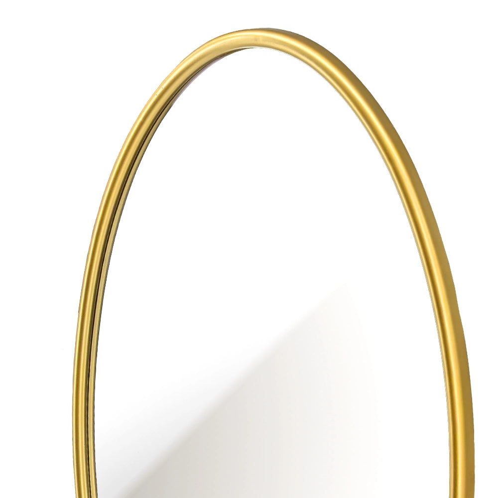 Gold Plastic Framed Mirror Oval 60cm