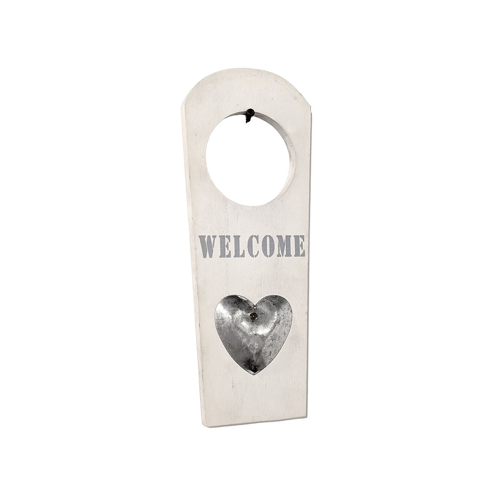 Door Knob Wooden Welcome Sign