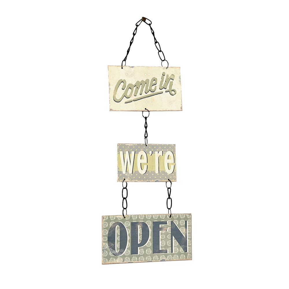 Metal Hanging Open Sign