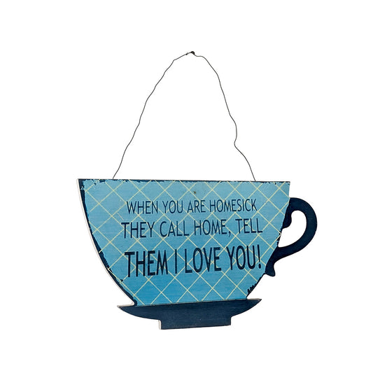 Hanging Wooden Coffee Cup Sign
