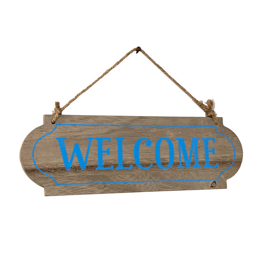 Hanging Wooden Welcome Sign