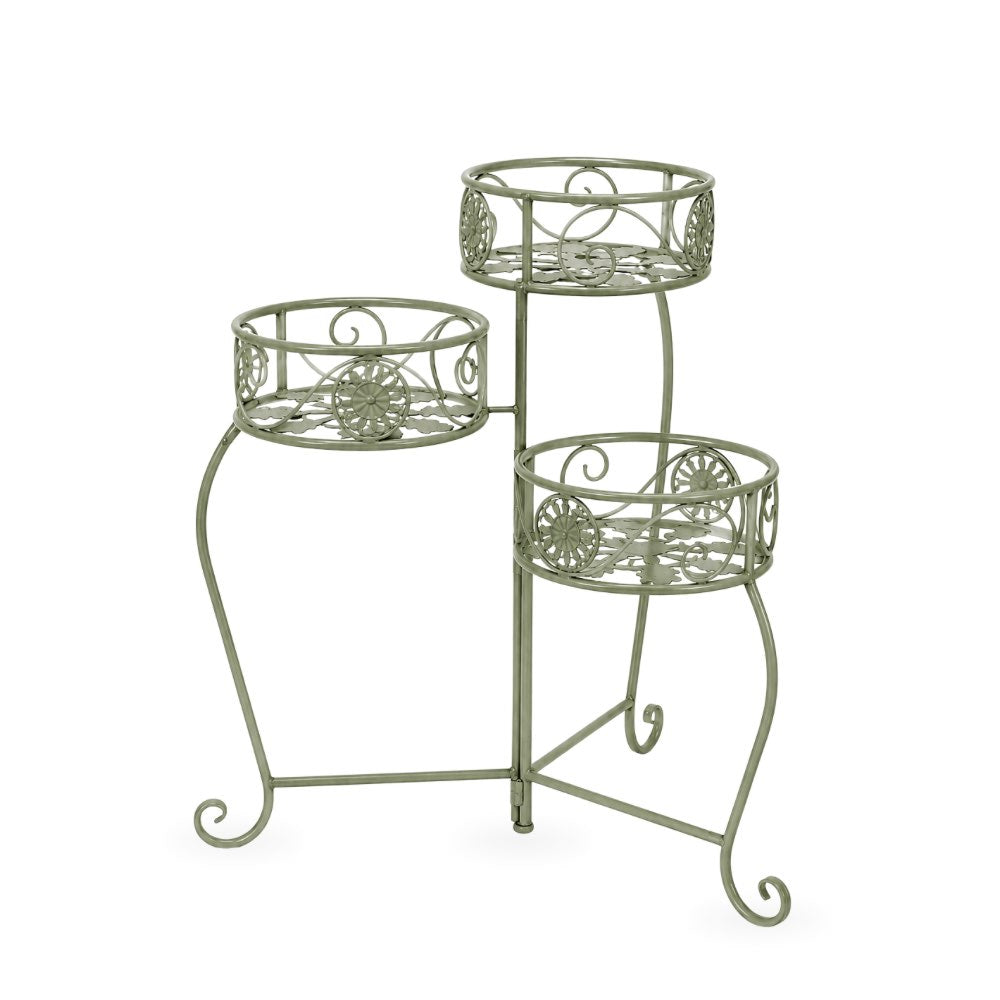 Metal Planter Stand Green 3H