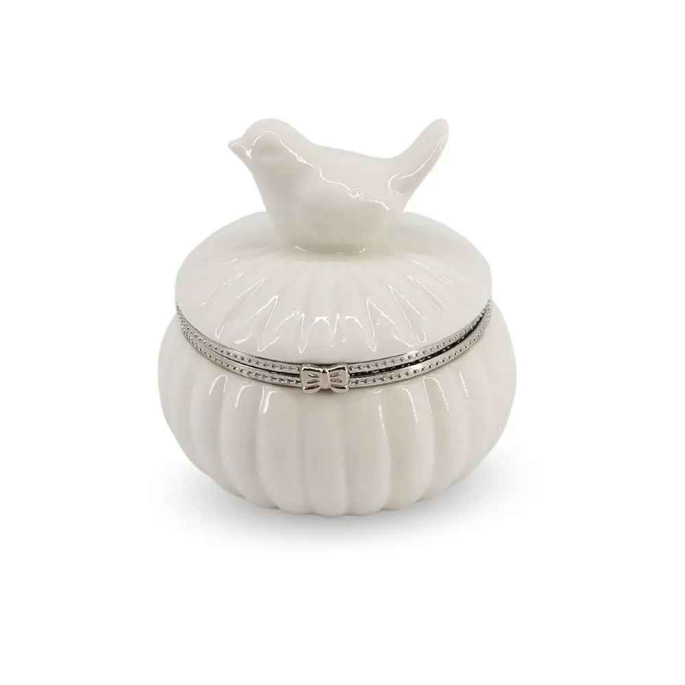 Mini Ceramic Jar w/ Bird