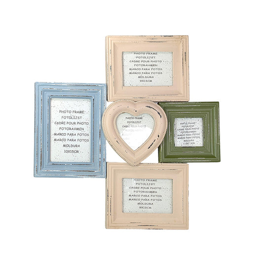 Hanging Photo Frame Blue Peach 5P