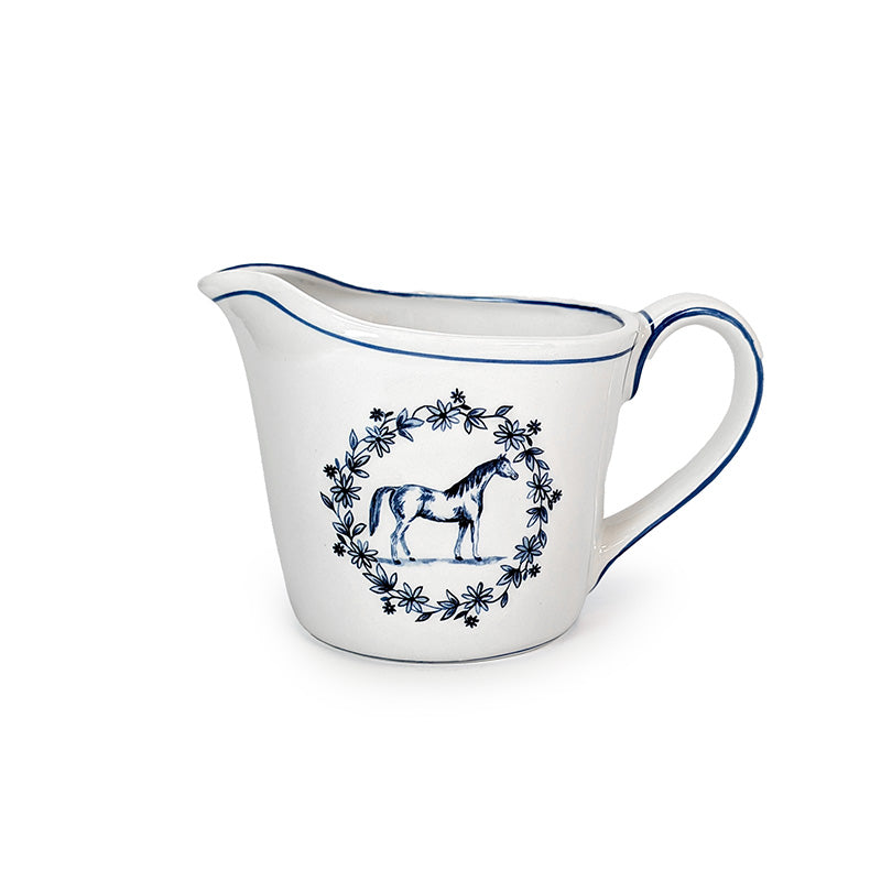 Farmhouse Ceramic Pitcher Horse