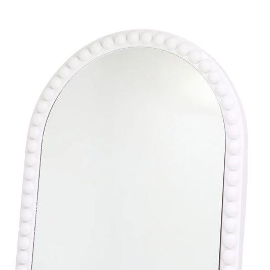 White Plastic Framed Mirror 66cm