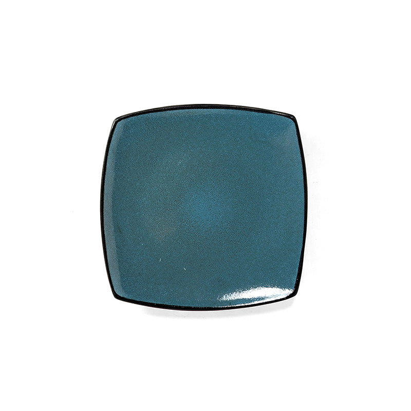 Dark Green Square Dessert Plate 20 cm