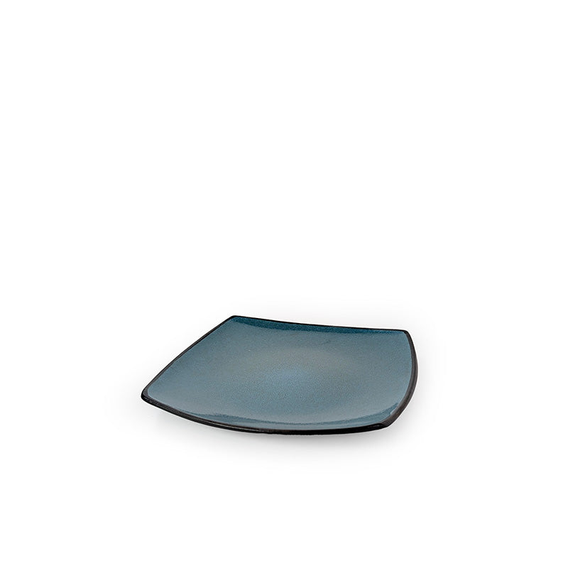 Dark Green Square Dessert Plate 20 cm