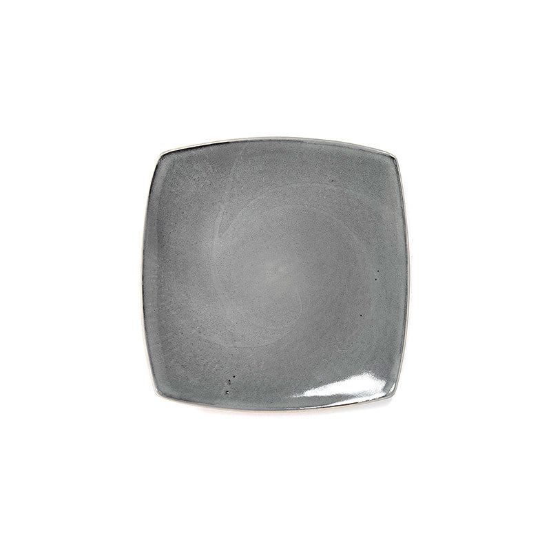 Gray Square Dessert Plate 20 cm