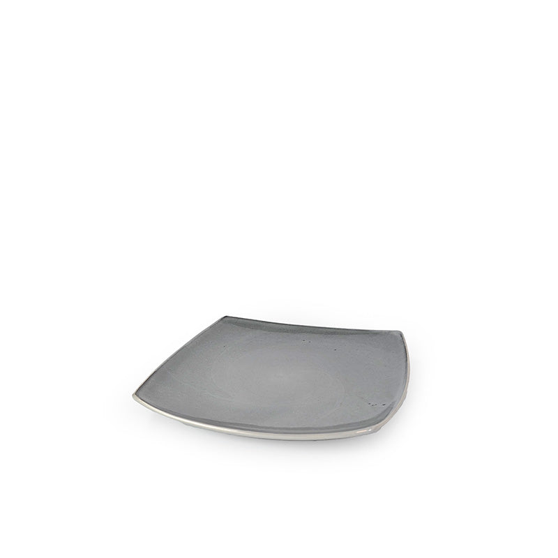 Gray Square Dessert Plate 20 cm