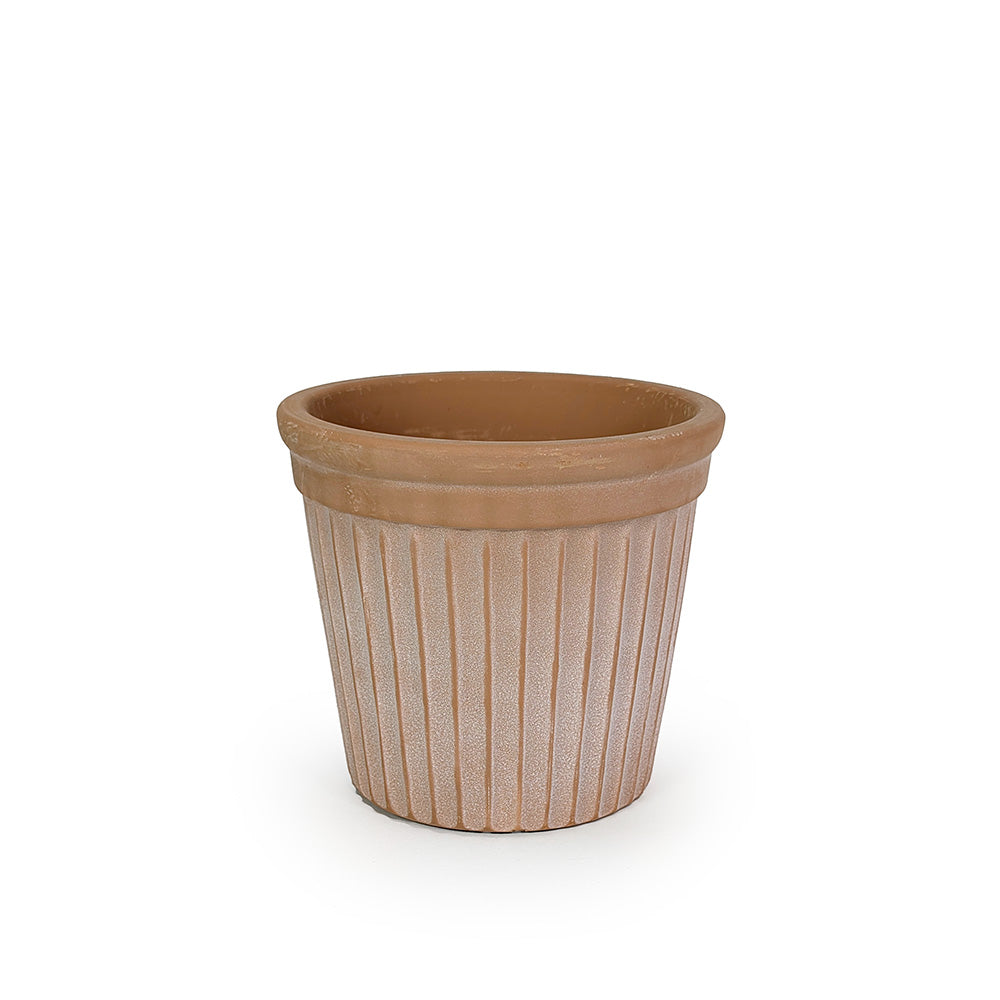 Vintage Concrete Planter Terracotta Medium
