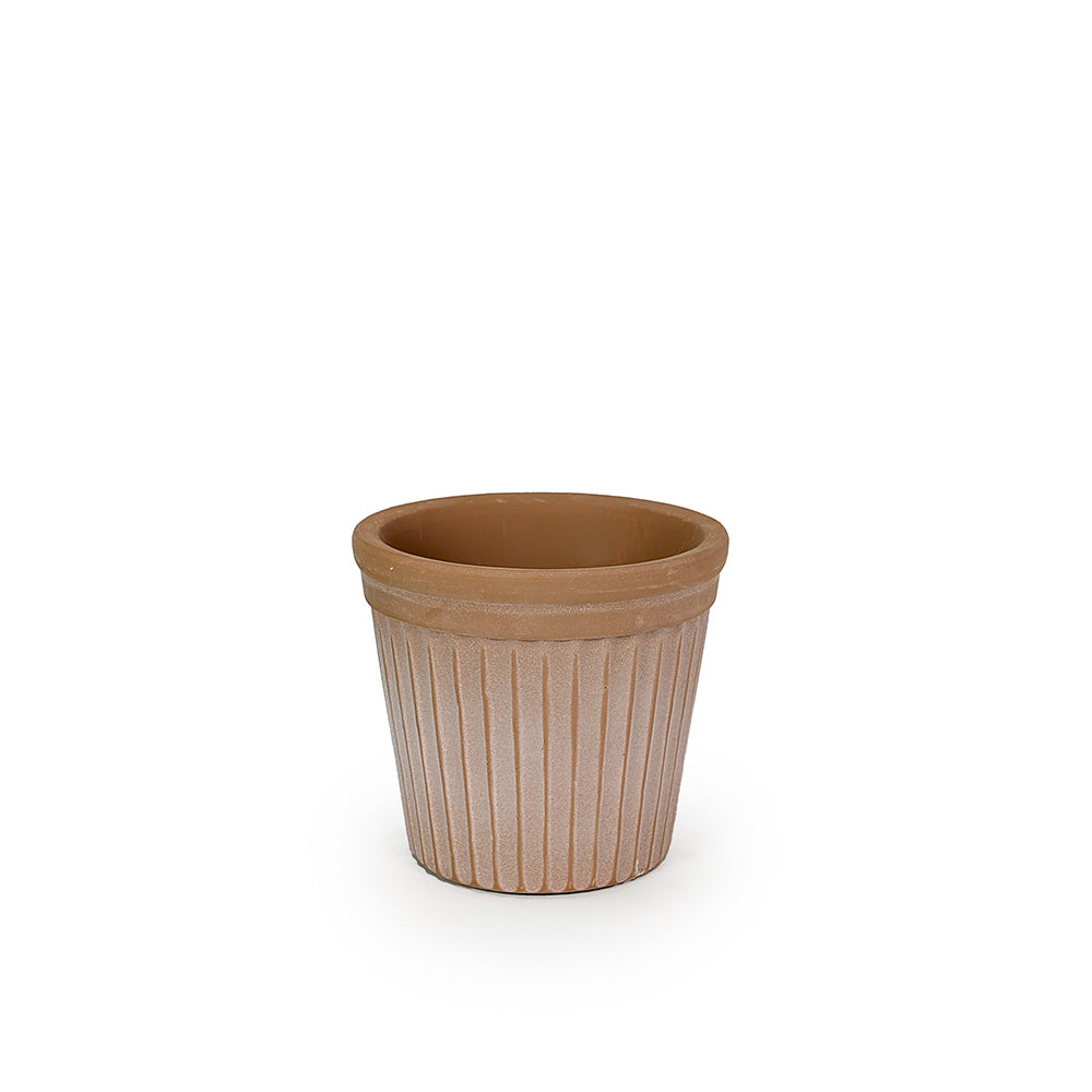Vintage Concrete Planter Terracotta Small