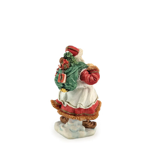 Vintage Resin Santa 10cm