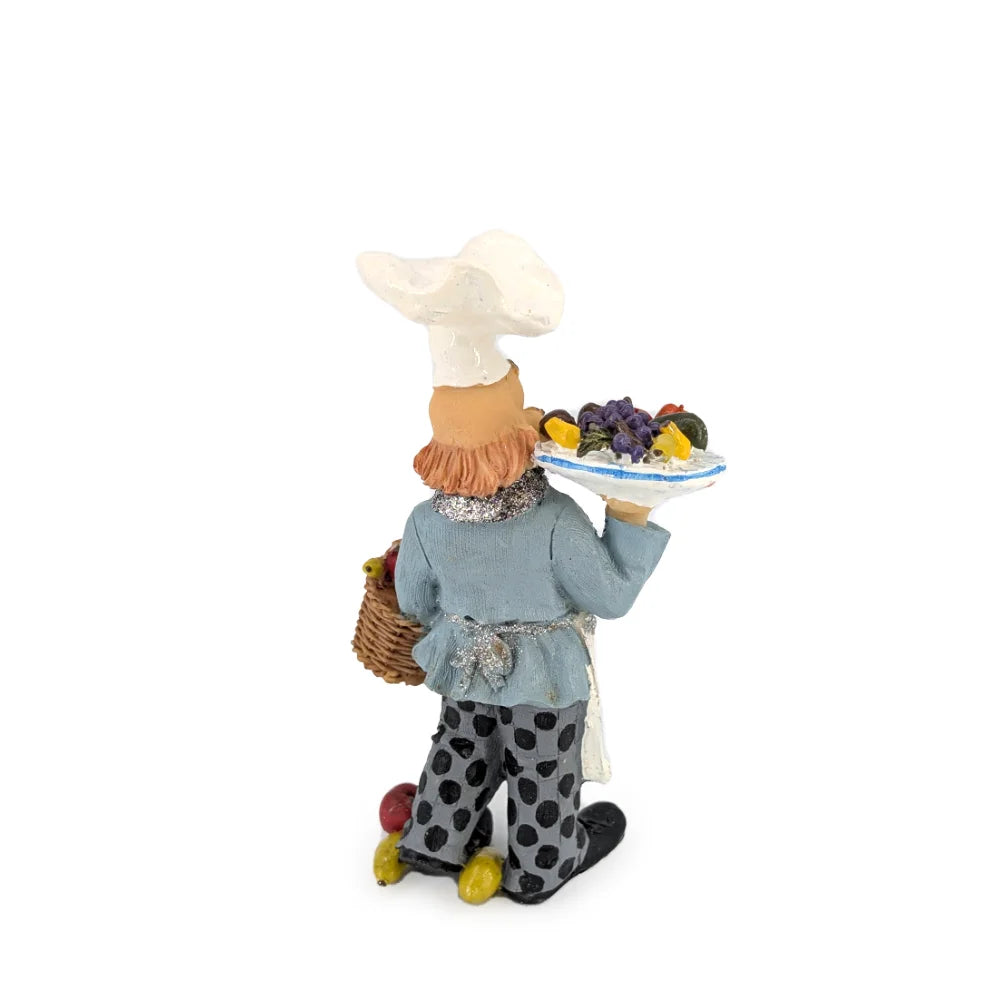 Resin Doll Chef w/ Fruits 17cm