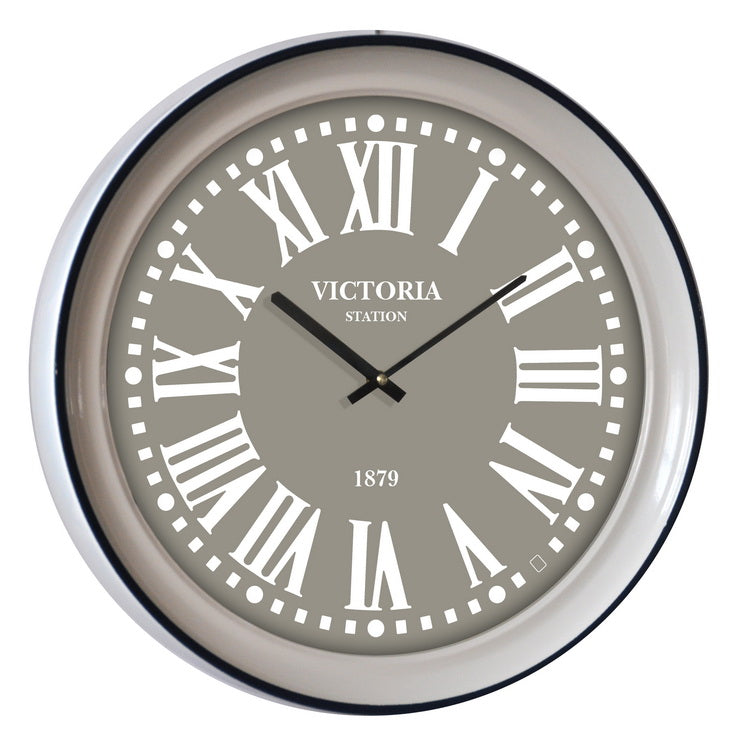 Beige Metal Wall Clock