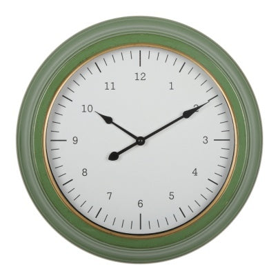 Green Retro Metal Wall Clock