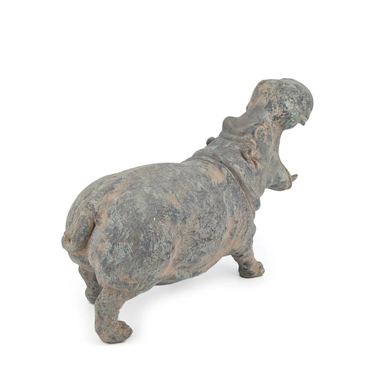 Rustic Resin Hippo