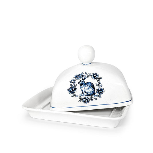 Farmhouse Ceramic Butter Dish Rabbit