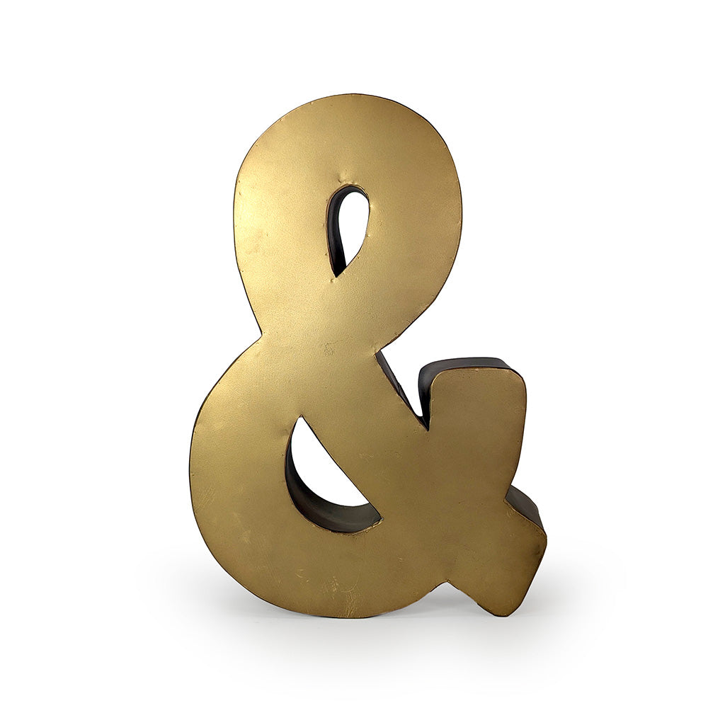 Metal '&' Sign Bronze Finish