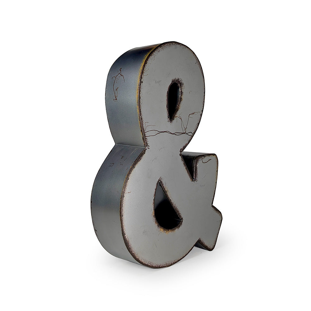 Metal '&' Sign Silver Finish