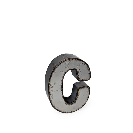 Metal "C" Sign Metal Finish