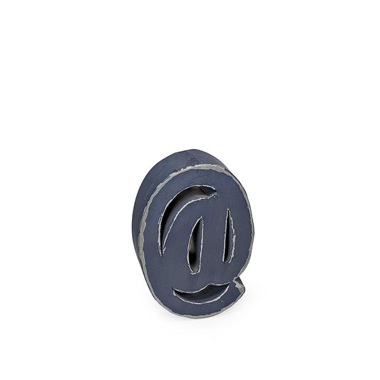 Metal "@" Sign Blue Finish