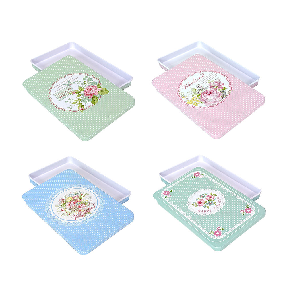 Mini Sliding Tin Boxes Polka Dots