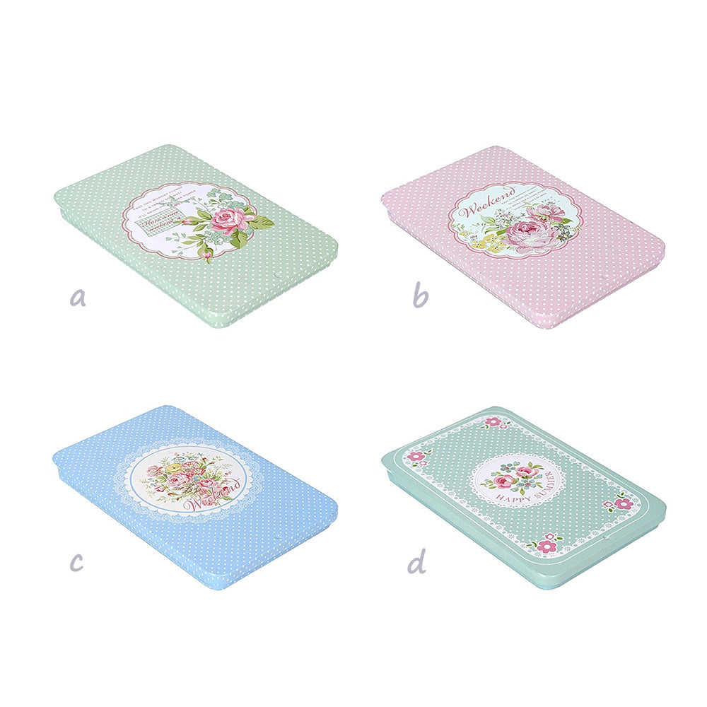 Mini Sliding Tin Boxes Polka Dots