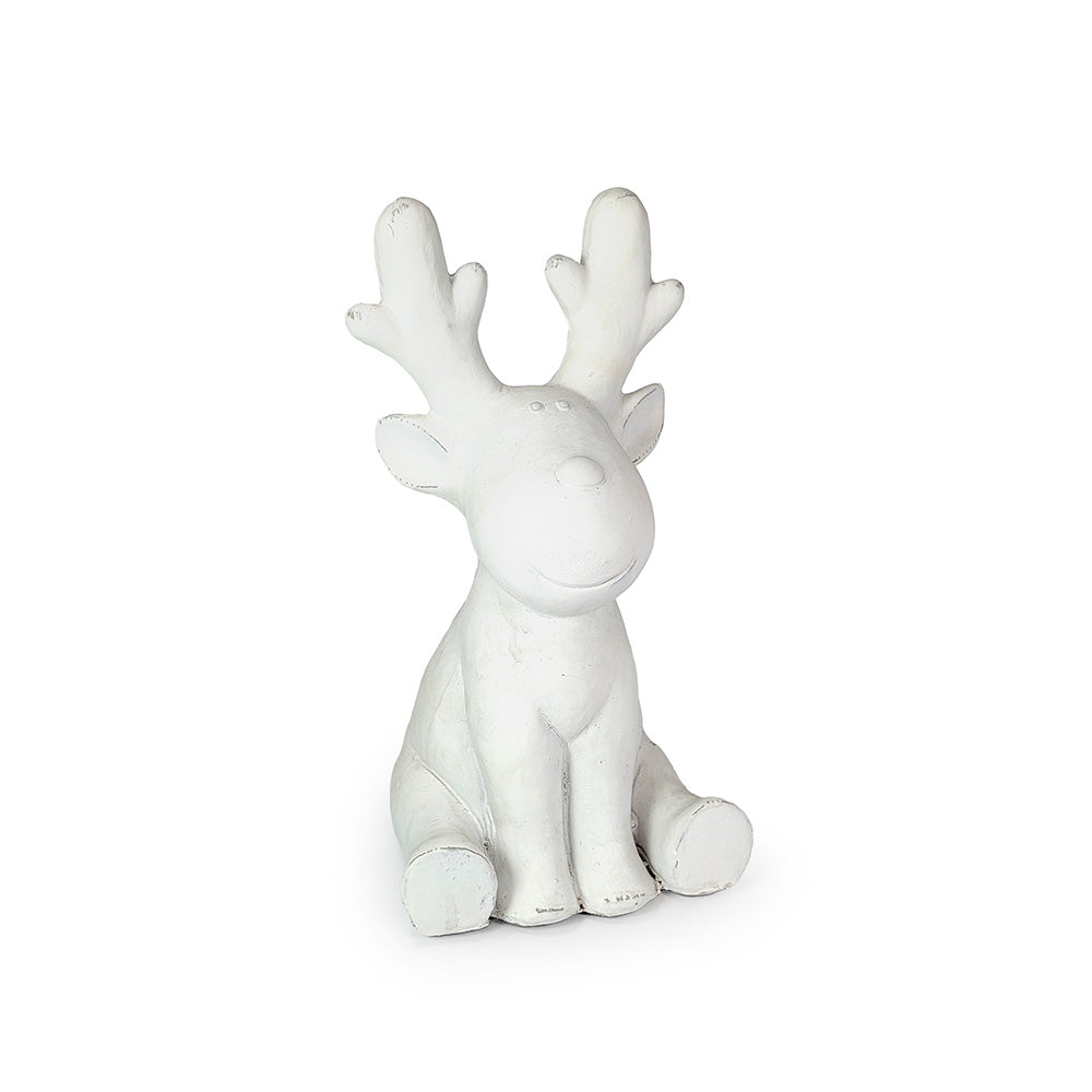 Reindeer Statue White