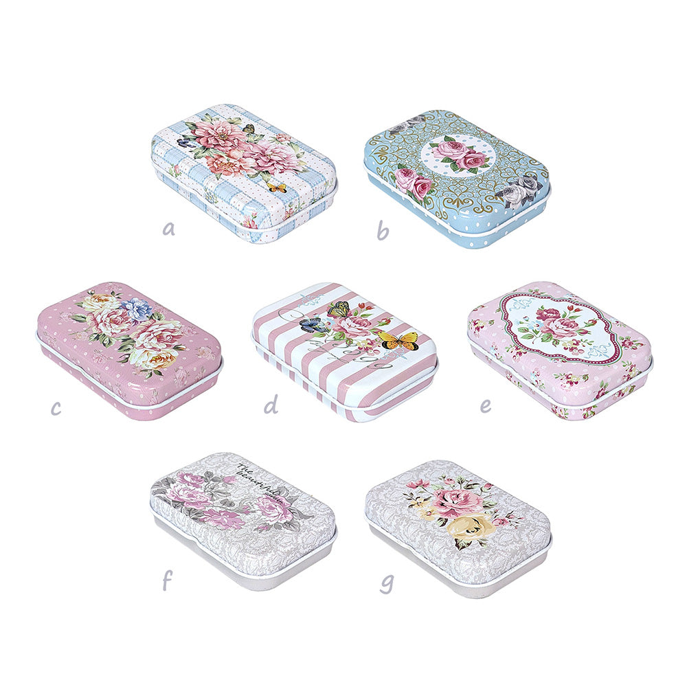 Mini Tin Boxes Vintage Floral