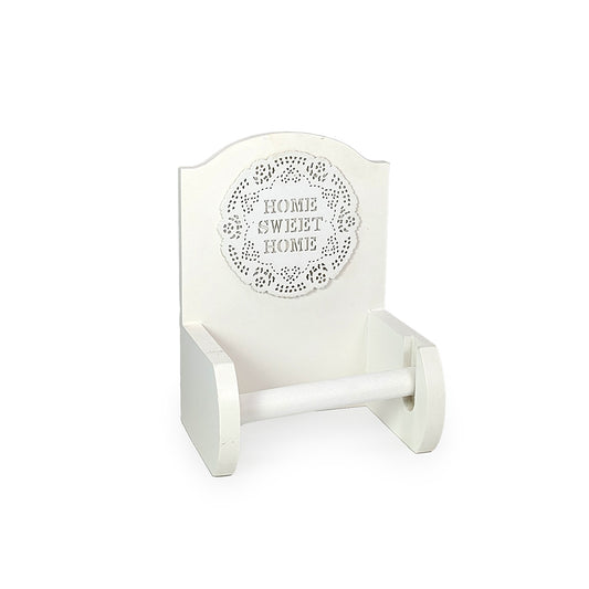 Wooden Toilet Paper Holder White