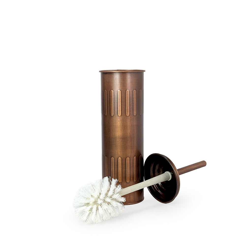 Enamel Toilet Brush Bronze Finish