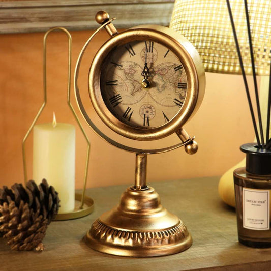 Vintage Metal Table Clock 24cm