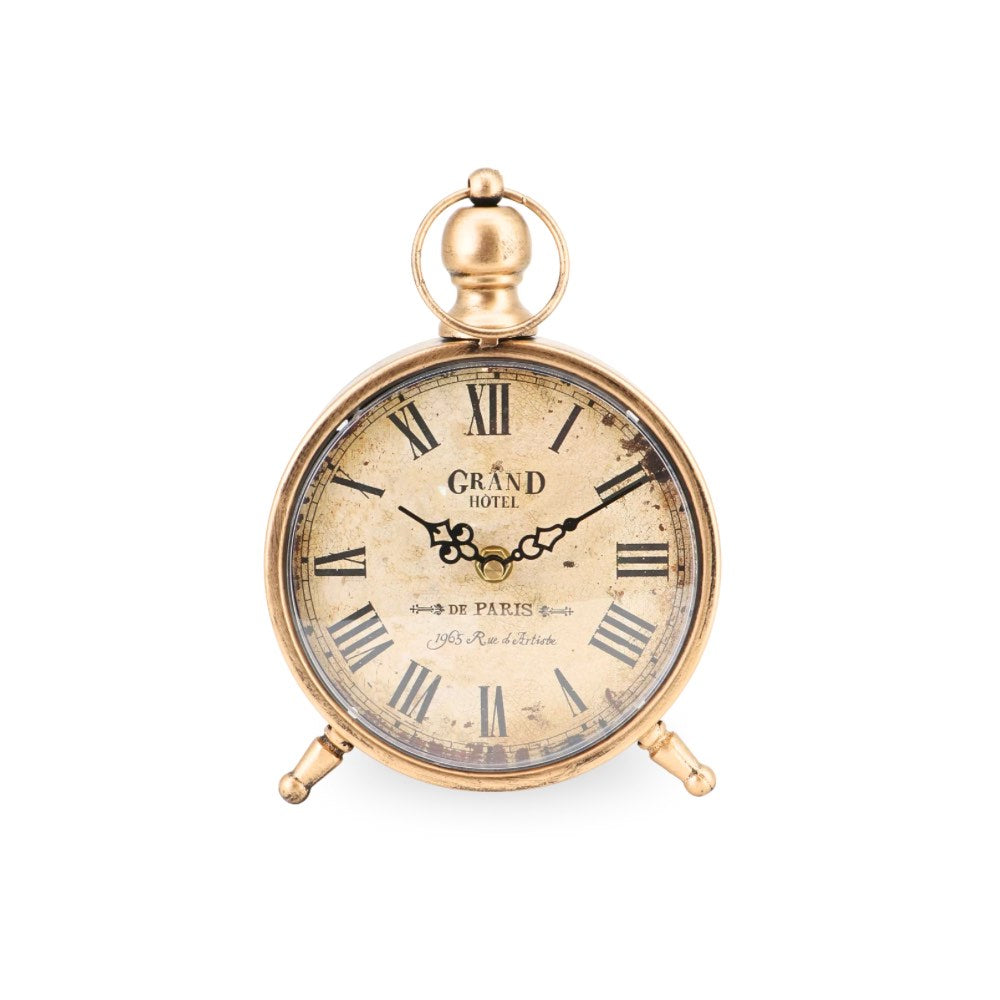 Vintage Metal Table Clock 16cm