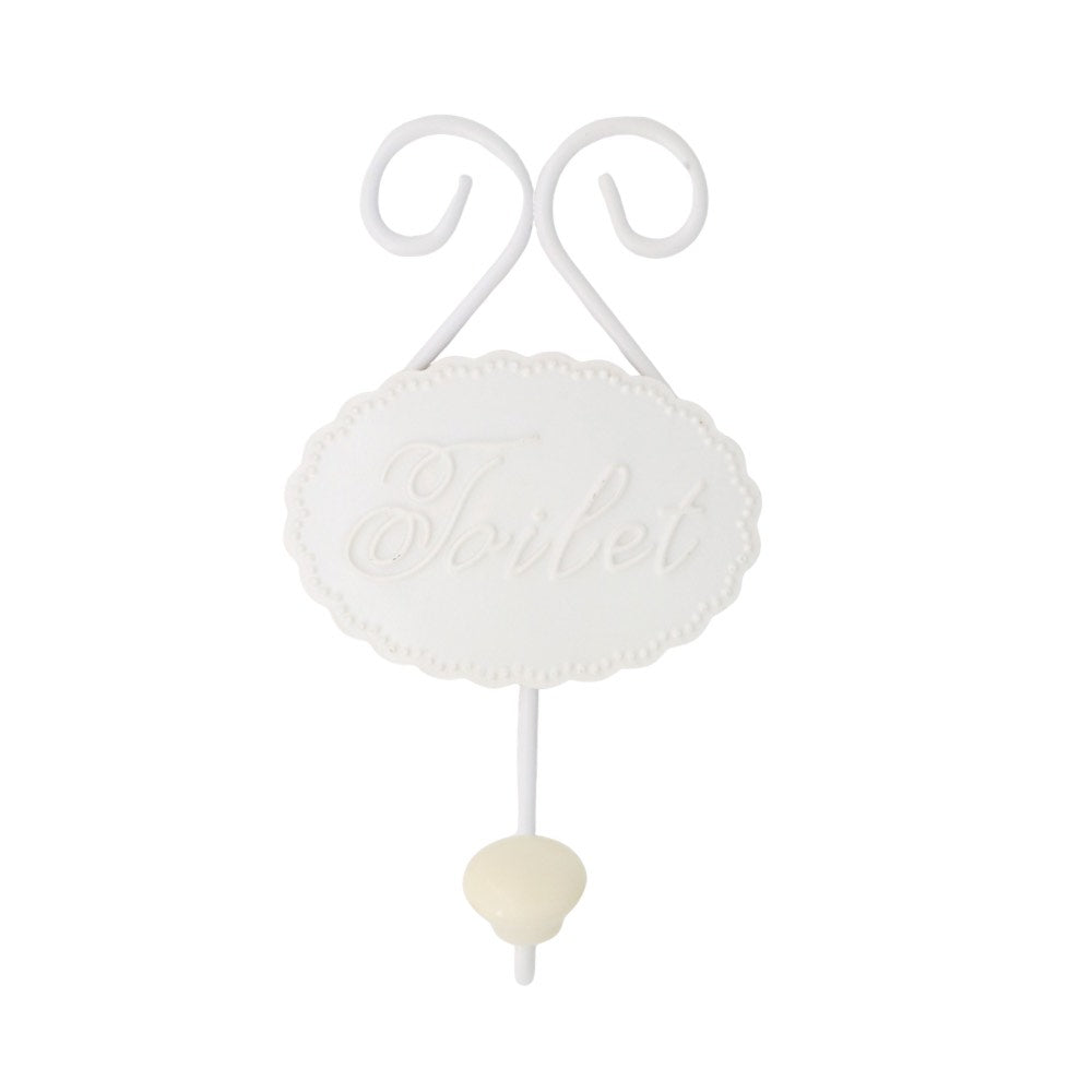 White Resin Coat Hanger Toilet