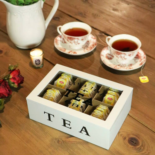 Wooden Tea Box White
