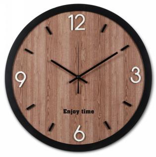 Wooden Black Modern Wall Clock
