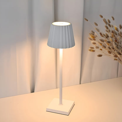 LED Desk Lamp Steel White Rechargeable 37cm