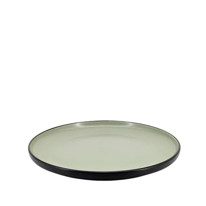 Ceramic Dinner Set Black & Matcha Green