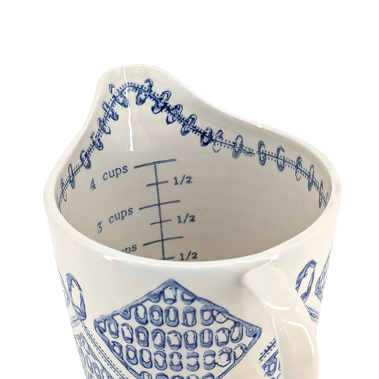 Ceramic Measuring Pitcher Blue 1L