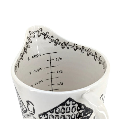 Ceramic Measuring Pitcher Black 1L