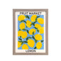 Gray Wood Framed Wall Art Lemon 33x43cm