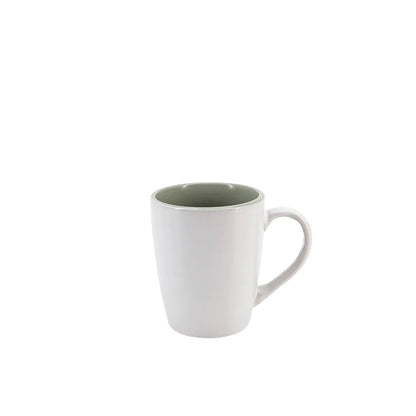 Ceramic Dinner Set Green & White
