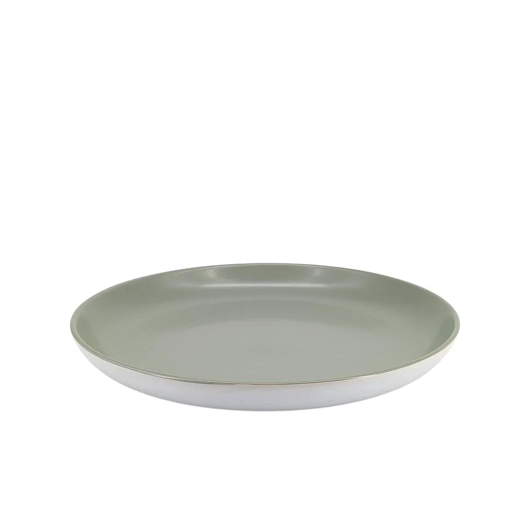 Ceramic Dinner Set Green & White