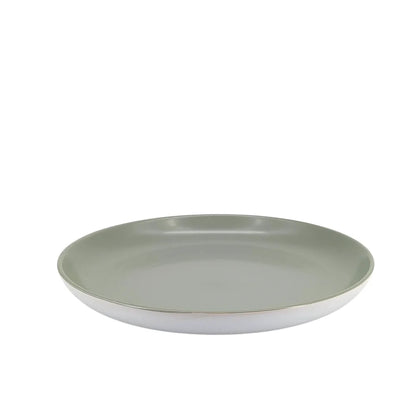 Ceramic Dinner Set Green & White