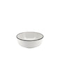 Ceramic Dinner Set Off White with Black Rim