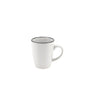Ceramic Dinner Set Off White with Black Rim
