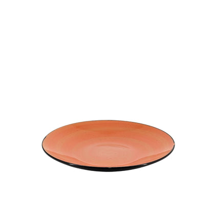 Ceramic Dinner Set Orange Swirl